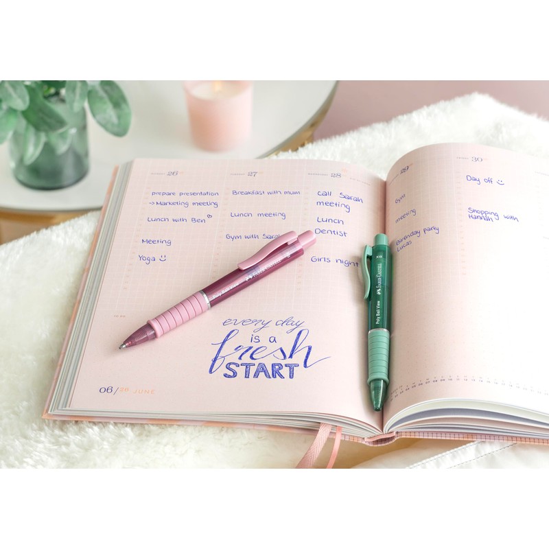 FABER-CASTELL Poly Ball View 205015 Ballpoint Pen Green Pack of