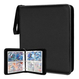 ​​TenFans Reinforced Exo-Tec 400 Side-Load Pocket Card Album Binder - 4-Pocket Zip for TCG Cards, Water-Resistant Archival Protection​
