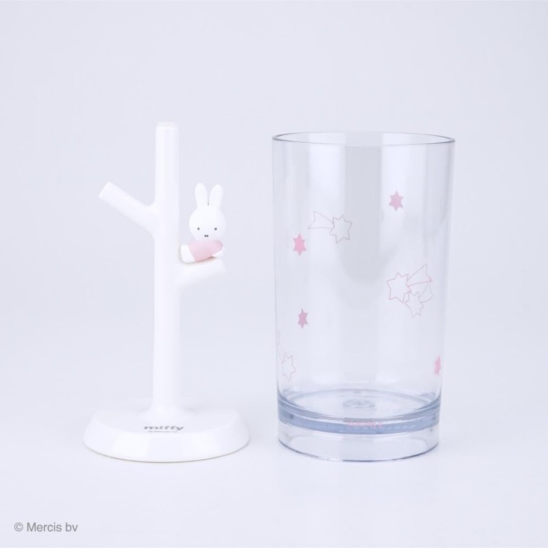 Hashy Top-in Gargle Cup & Stand, Sitting Miffy, Pink MF-8305