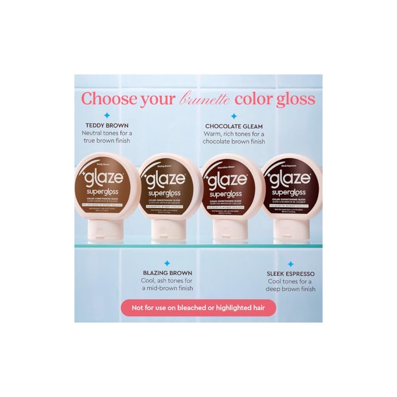 Glaze Super Gloss Color Conditioning Gloss – Teddy Brown for