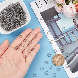UNICRAFTALE 1000 pieces 6 mm jump rings, stainless steel jump rings, open jump rings, connection, jewellery accessories for jewellery making and craft projects and necklace repair