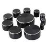 Ett Aluminium Rotary Knob, Set of 11, Black, 6 mm,