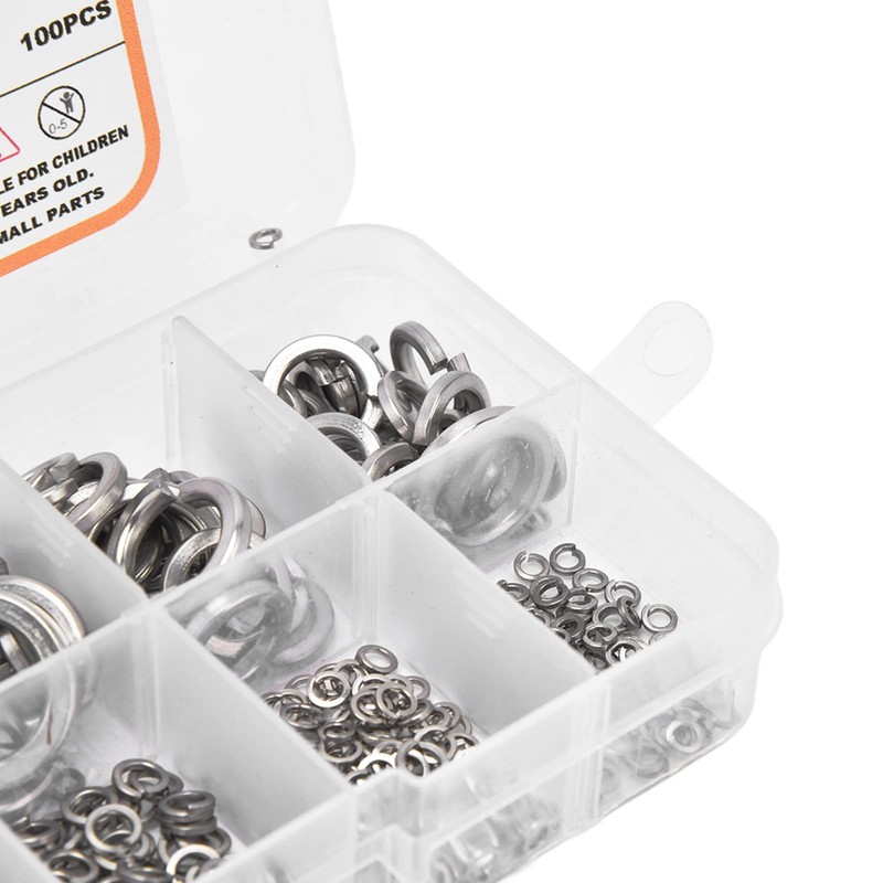 480pcs Spring Washers M2 M2.5 M3 M4 M5 M6 M8