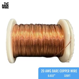 99.9% Bare Copper Wire, 20- Gauge 1lb Spool, Annealed Bare Copper Wire for Electroplating, Gardening, Jewelry Making, Crafts