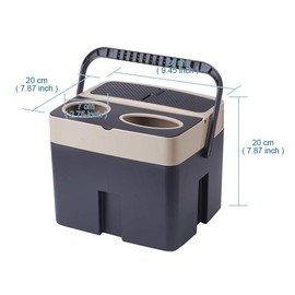 ATMOMO Beige Multi-function Storage Bucket Organizer Car Trash Can Cup Holder Tissue Box Car Interior Organizer