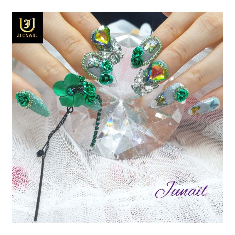 ❣High quality Secret Garden handmade nail tips - Short straight