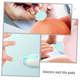 minkissy 24 Pcs Nail Polisher Replacement Head Trimmer Replacement Head Baby Nail Trimmer Electric Refill Baby Nail Trimmer Grinding Heads Nail File Toddler Sandpaper Universal Accessories