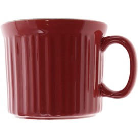 Stoneware 20-Ounce Oven Safe Meal Mug, Tomatoe Red