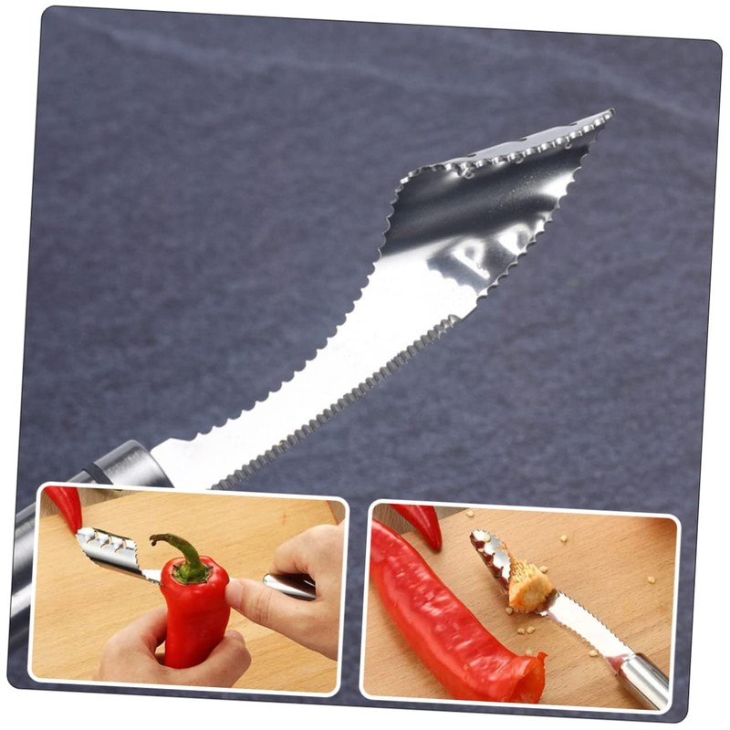 Mikinona 5pcs Multifunctional Pepper Core Remover Set Kitchen Chili Corers