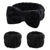 Face Wash Headband & Wrist Bands 3 Pack - Soft