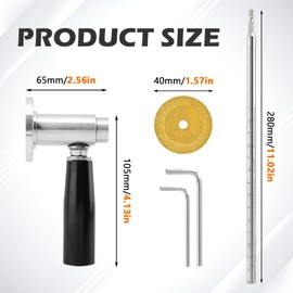 Inside Pvc Pipe Cutter with Diamond Grit Cutting Wheel and Handle, PVC Cutter Tool Set with Adjustable Depth Gauge, Hex Shank With 5PCS Blades, Fit for 1-1/2 Inch to 8 Inch(COLOR:Black)