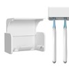 Toothbrush Holder Wall Mounted with Cover for Bathroom, 2 Slots