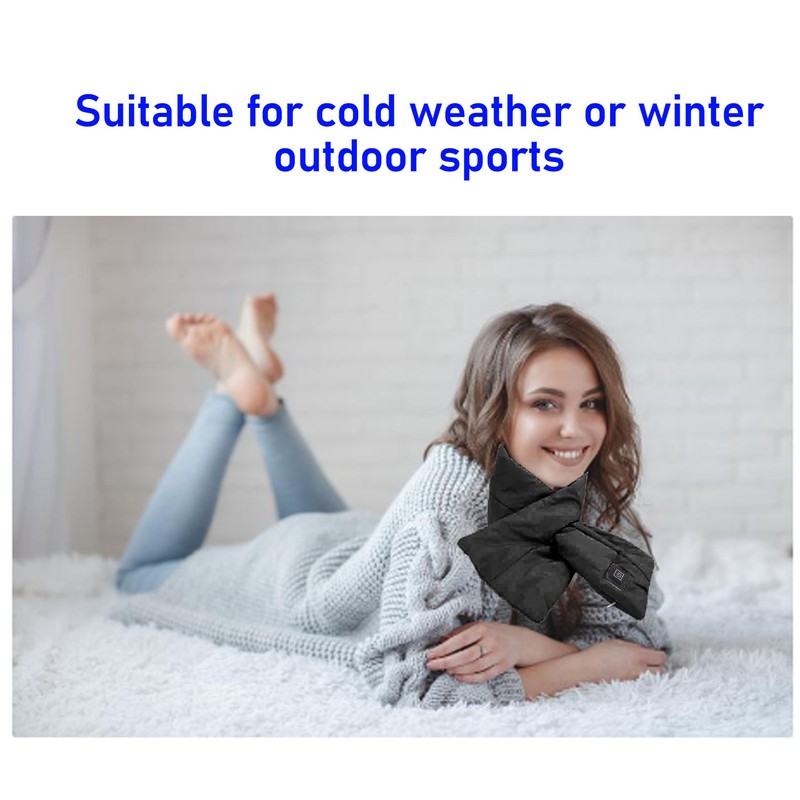 USB Heating Neck Pad Temperature Adjustable Heated Scarf Winter Warm