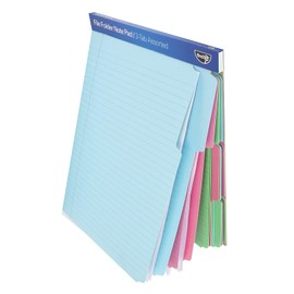 Find It File Folder Notepad - Pack of 72 - 9.5 x 12.5 Inch Notebook Organizer Folders for Filing, Document, and Clipboard Organization - Assorted Colors