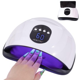 Aokitec UV Lamps for Gel Nails with Phone Holder, 150W UV LED Nail Lamp UV Light Nail Dryer for All Types of Nail Art |Auto Sensor |4-Timer |99s Low Heat Option |Manicure&Pedicure Tool, Gift for Women