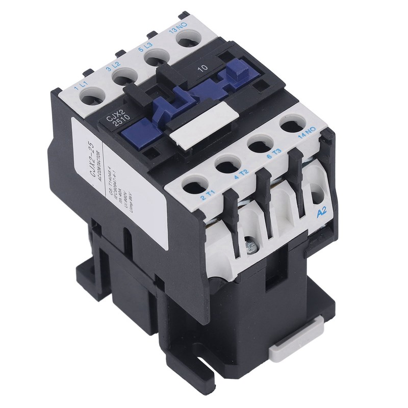 25A Power Contactor Normally Open Electric AC Contactor Silver Alloy