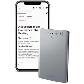 AI Voice Recorder, Audio Recorder for Meeting, Lectures, Interviews, Calls, App Control, Transcribe, Summarize & Translate Empowered by ChatGPT & Claude