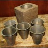 12 Replacement Sugar Mold Candle Holder - Primitive Tin Cup