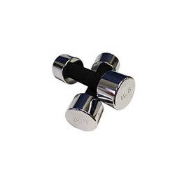 Ader Chrome Dumbbell, Sold as Pairs (Black Grip, 5LB)