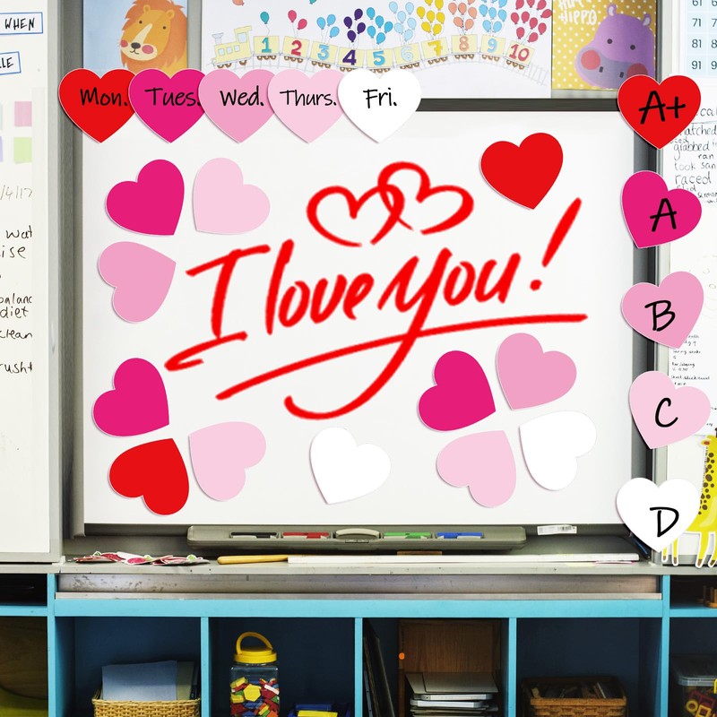JarThenaAMCS Valentine's Day Paper Cutouts 50 Pcs 6 Inch Love