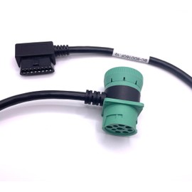 BRANSYS 9 Pin T Type to OBD2 - J1939 Male to Female and OBDII, Fully molding ELD Cable