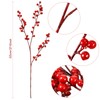 WILLBOND Artificial Red Berry Stems 21.6 Inch Christmas Red Berries