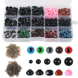 CINECE Stuffed Eyes, Stuffed Eyes, Stuffed Animals, Stuffed Eyes, Teddy Bear, Eyes, Doll Eyes, Doll Making, Animal Nose, DIY Sewing, Craft, Craft Parts, Handmade (10 Types of Eyes, 5 Types of Nose, 560 Pieces)