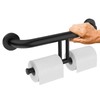 Grab Bar w/Double Toilet Paper Roll Holder Brushed Nickel, iHansee