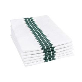 White Cloth Napkins Set of 6, 100% Cotton, Green and White Dinner Napkin, Green Cloth Striped, Farmhouse Dinner Napkin, Bistro Striped Napkins, Hotel Quality Napkins 20x20, Summer