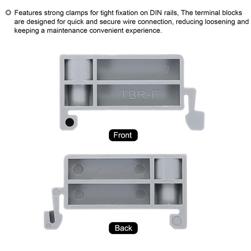 sourcing map Terminal Blocks 10 Pack TBR-F Rail Mount Fuse
