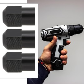 ECSiNG 12pcs Clamping Nut M8x0.75mm Rotary Tool Electric Chuck with Wrench Black Tightening Nut for Electric Drill Electric Grinder Length 17mm