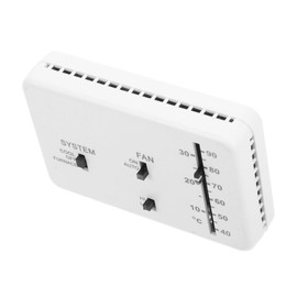 OSALADI Rv Analog Thermostat White Electric Heating Cooling Controller for Precise Indoor Climate Control Multi-Scene Compatibility Durable Reliable Temperature Management for Homes