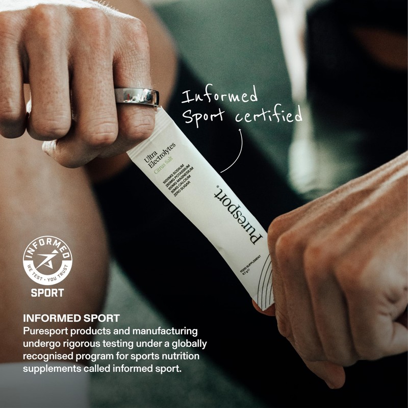 Puresport Ultra Electrolytes (Citrus Salt/15 Sachets) | Science-Backed Electrolytes Powder
