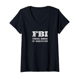 Womens FBI Federal Police Law Enforcement V-Neck T-Shirt