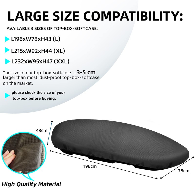 Better Roof Box Protection - Storage Cover (L196xW78xH43cm)