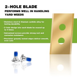 GardTok 36pcs Replacement Blades Compatible with Mammotion Luba & Yuka All Series, Fit with LUBA AWD 5000, LUBA 2 AWD 3000, YUKA 600, Durable Titanium Mower Blades,with Plastic Washers(Golden)