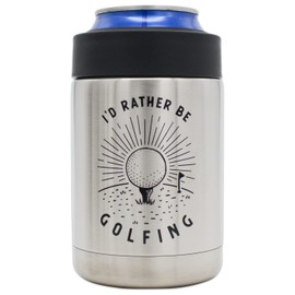 Magic Pine I'd Rather Be Golfing Insulated Stainless Steel Single Can Cooler