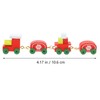 JOINPAYA Dollhouse Mini Christmas Wood Train: Red Wooden Mini Train