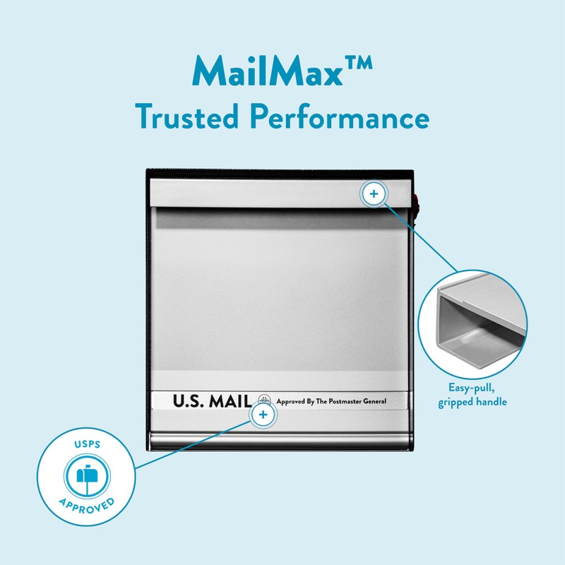 Architectural Mailboxes MailMax™ Heavy Duty, Modern Steel Metal Post Mounted