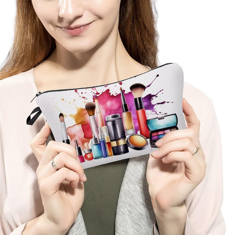 Livel lhood Cosmetics Pattern Makeup Bag Cute Small Organizer Zipper