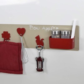 KalaMitica Kleeblatt-Design Magnetische Aufhänger, ABS-Harz, Rot, 5,5x5,1 cm