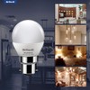 5X B22 BC Golf LED Bulbs 5W Cool White Daylight