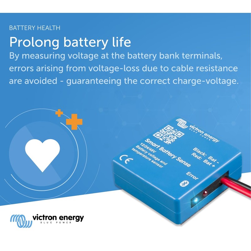 Victron Energy Smart Battery Sense, Voltage and Temperature Sensor, Long