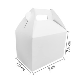 Caja de Cartón Box Lunch Mini Color Blanco (25 pzs)