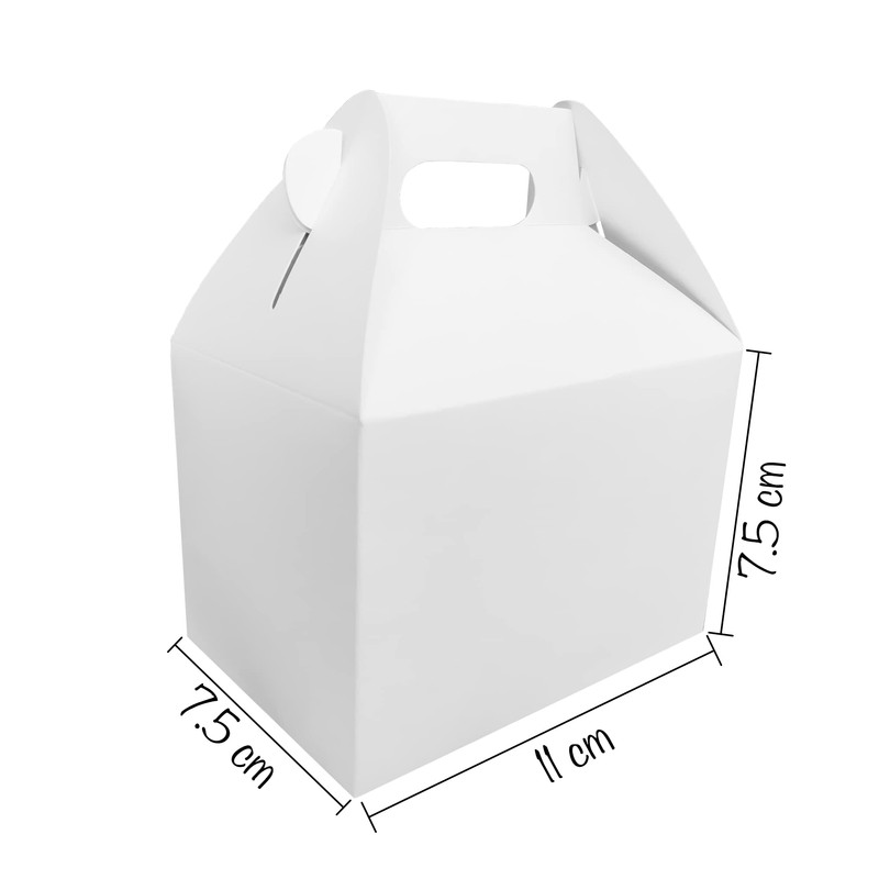 Caja de Cartón Box Lunch Mini Color Blanco (25 pzs)