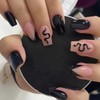 Enppode Medium Press on Nails Square Acrylic Nails Nude &