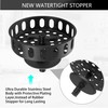 EXAKEY Black Sink Drain 3-1/2 Inch Kitchen Sink Drain Strainer