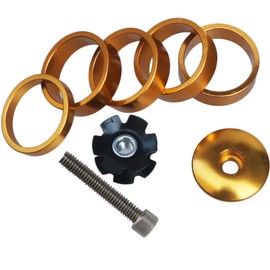 GANOPPER 28.6mm MTB Road Bike Stem Headset Spacer Aluminum Alloy Mountain Bike Headset Top Cap Screw with Front Fork Headset Star Nut