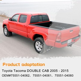 Roof Drip Molding Weatherstrip Compatible with 2005-2015 Toyota Tacoma Double Cab, Car Roof Moulding Trim Seal Kits Left & Right Side, OEM Replace# 75551-04062, 75551-04061, 75551-04060 (2Pcs/Set)