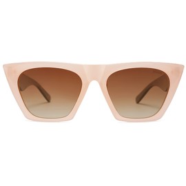 SOJOS Trendy Oversized Square Cateye Polarized Sunglasses Womens Big Frame Shades SJ2115, Pink/Brown